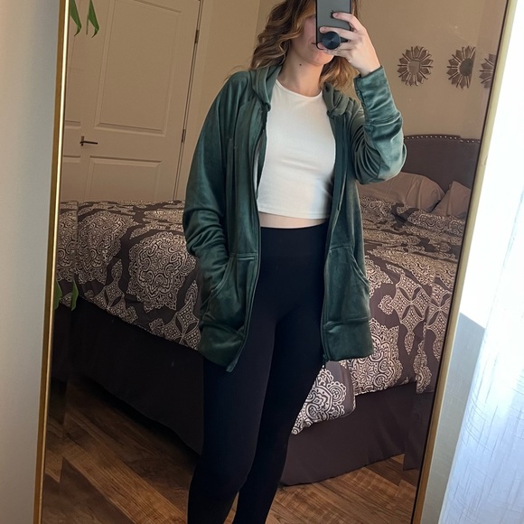 Aerie Velour Zip Up - Picture 3 of 9